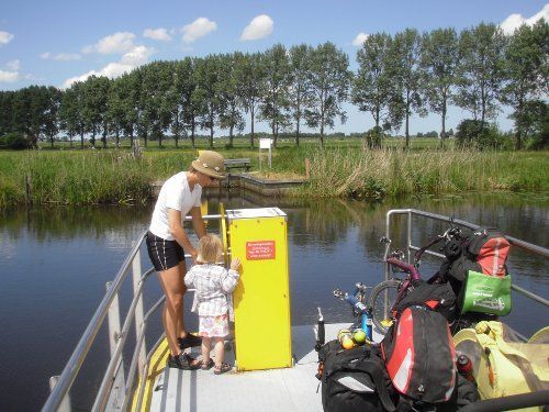voetveer fietsen met kinderen