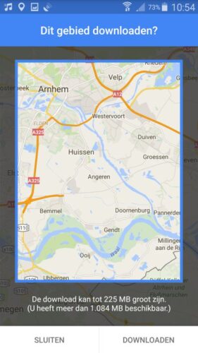 Uitleg offline kaart Google Maps - Stap 3