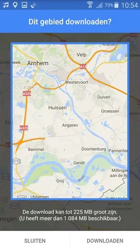 Uitleg offline kaart Google Maps - Stap 3