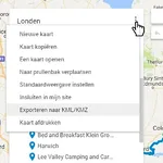 Google maps route exporteren gpx