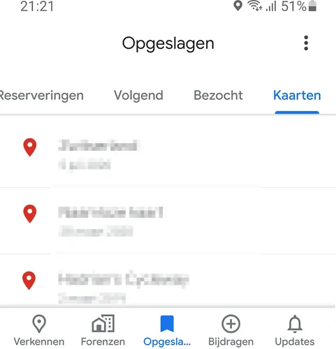 Beheer routes met google maps