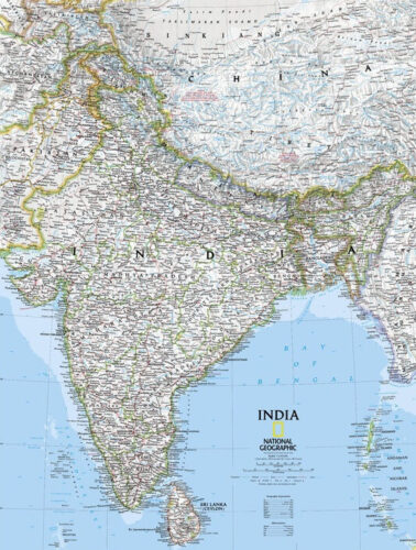 Wandkaart India
