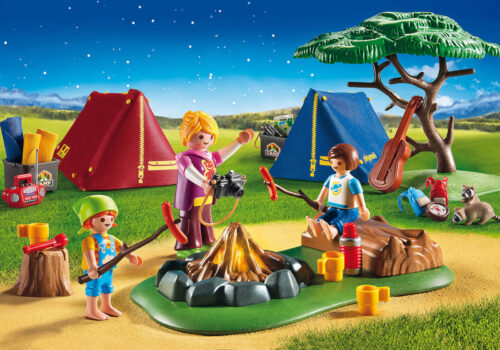 PLAYMOBIL Tentenkamp met kampvuur - 6888