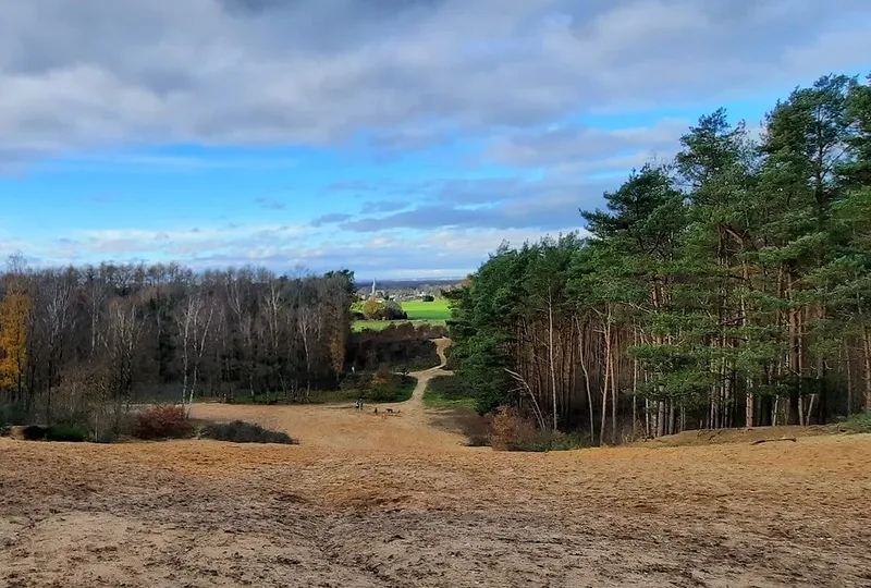 Het zandgat in Beek )Montferland) met het zicht op het dorp