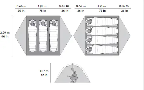 Afmetingen Hubba Hubba LT 3
