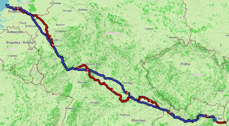 Voorbeeld route en track
