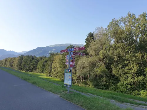 fietsroute bewegwijzering Zwitserland