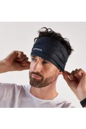 Nekwarmer multifunctionele hoofdband voor hardlopen grijs