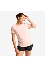 T shirt coolmax ronde hals dames roze